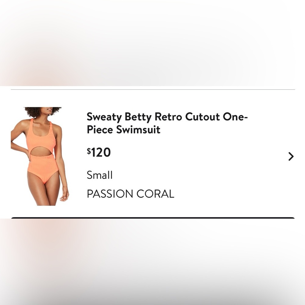 Sweaty Betty Passion Coral Cutout Swimsuit - Picture 2 of 10